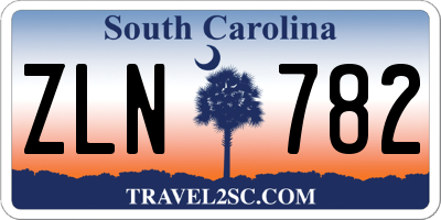 SC license plate ZLN782