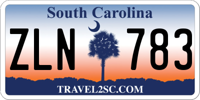 SC license plate ZLN783
