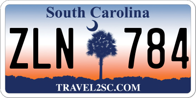 SC license plate ZLN784