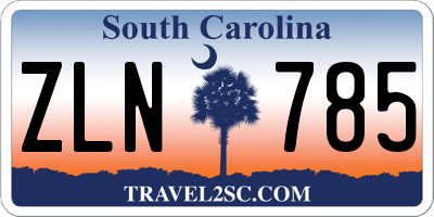 SC license plate ZLN785