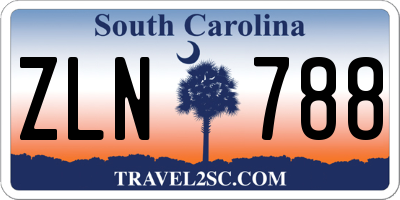 SC license plate ZLN788