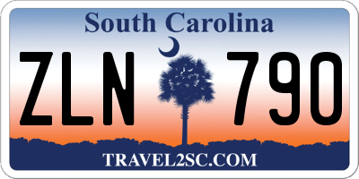 SC license plate ZLN790