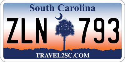 SC license plate ZLN793