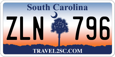SC license plate ZLN796