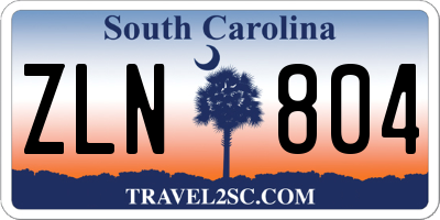 SC license plate ZLN804