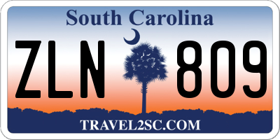 SC license plate ZLN809