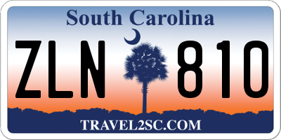 SC license plate ZLN810