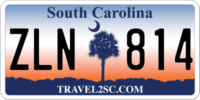 SC license plate ZLN814