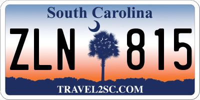 SC license plate ZLN815