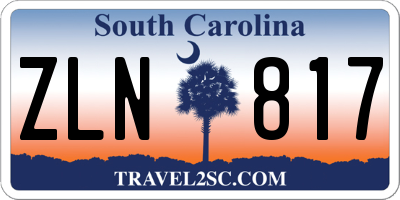 SC license plate ZLN817