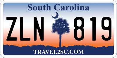 SC license plate ZLN819