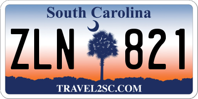 SC license plate ZLN821