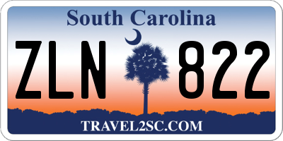 SC license plate ZLN822
