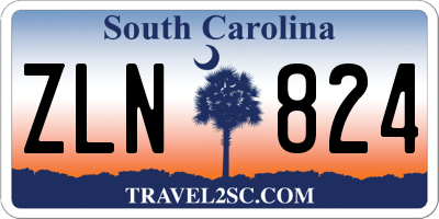 SC license plate ZLN824