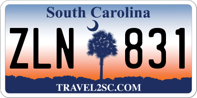 SC license plate ZLN831