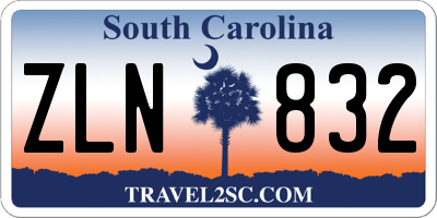 SC license plate ZLN832