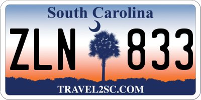 SC license plate ZLN833
