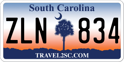 SC license plate ZLN834