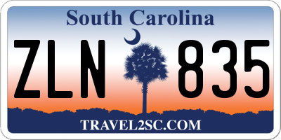 SC license plate ZLN835