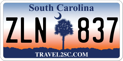 SC license plate ZLN837