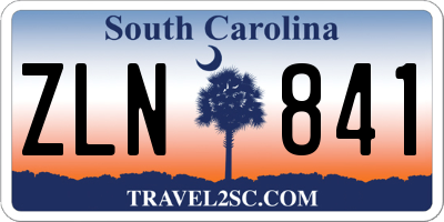 SC license plate ZLN841