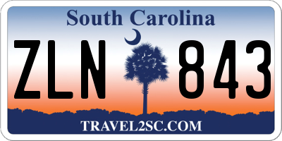 SC license plate ZLN843