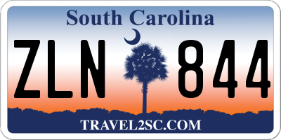 SC license plate ZLN844