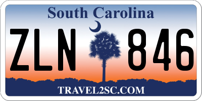 SC license plate ZLN846