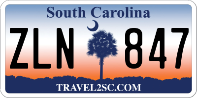 SC license plate ZLN847