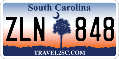 SC license plate ZLN848
