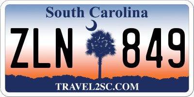 SC license plate ZLN849