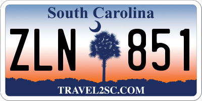 SC license plate ZLN851