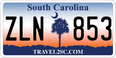 SC license plate ZLN853