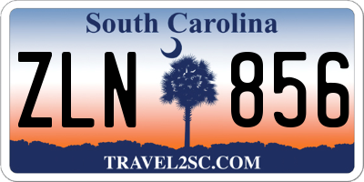 SC license plate ZLN856