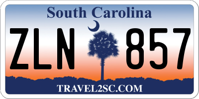 SC license plate ZLN857
