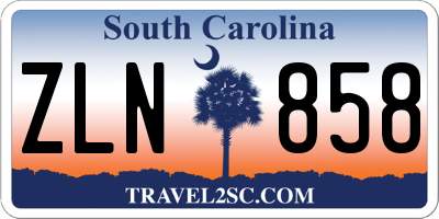 SC license plate ZLN858