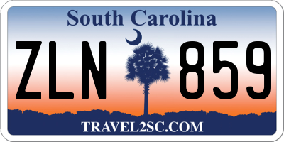 SC license plate ZLN859