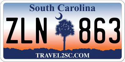 SC license plate ZLN863