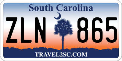 SC license plate ZLN865