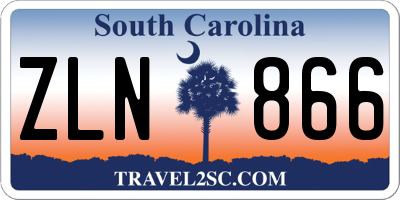 SC license plate ZLN866