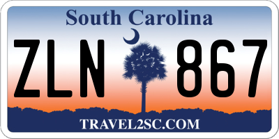 SC license plate ZLN867