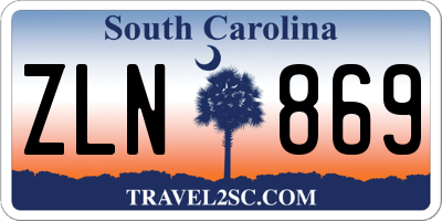 SC license plate ZLN869