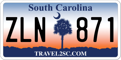 SC license plate ZLN871