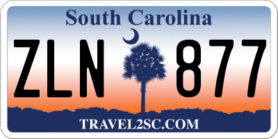 SC license plate ZLN877