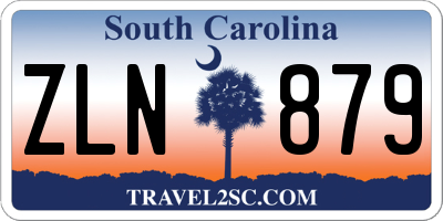 SC license plate ZLN879