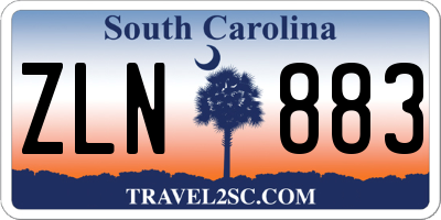 SC license plate ZLN883