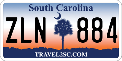 SC license plate ZLN884