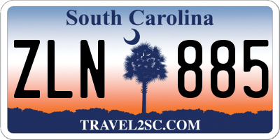 SC license plate ZLN885