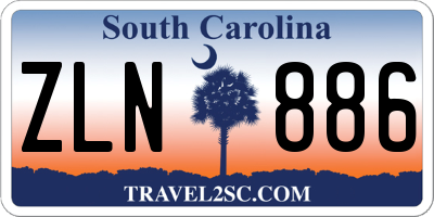 SC license plate ZLN886