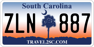 SC license plate ZLN887